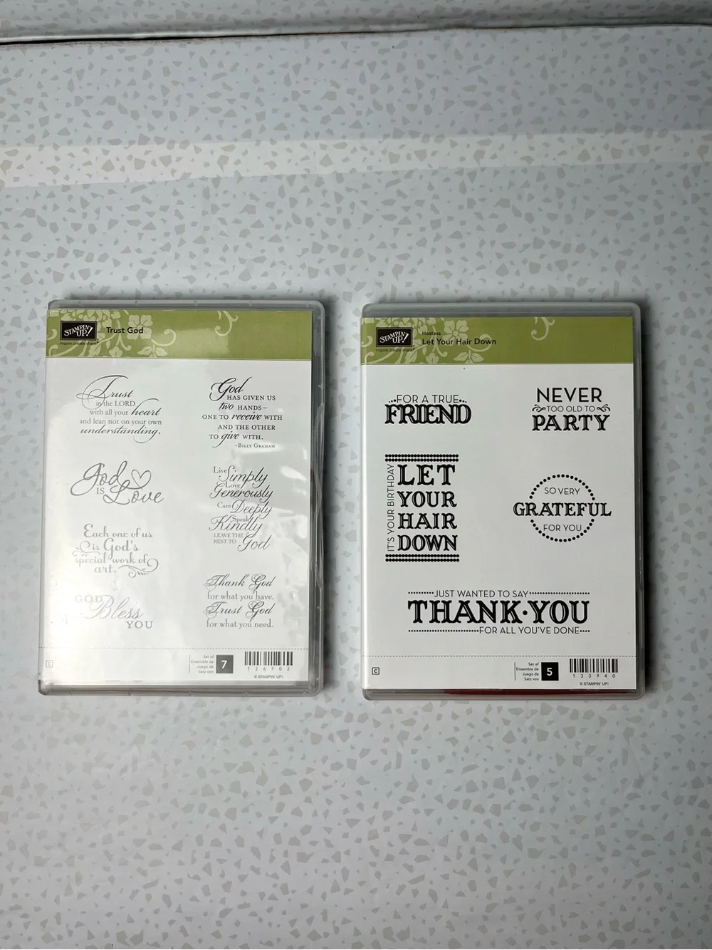 Stampin Up Rubber Stamps Lot of 5 (35 Pieces)